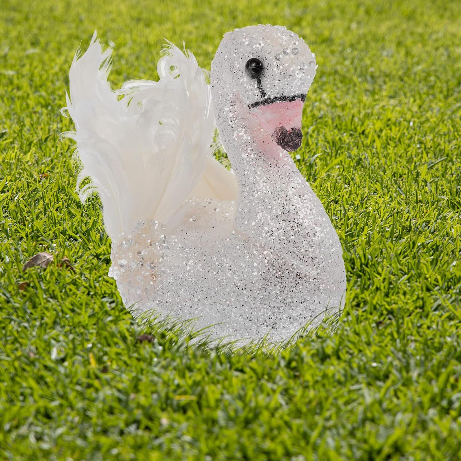 Centro de mesa de cisne, estatuas de cisne de espuma estante para decoración del hogar, accesorios de escritorio, adorno de cisne, figura