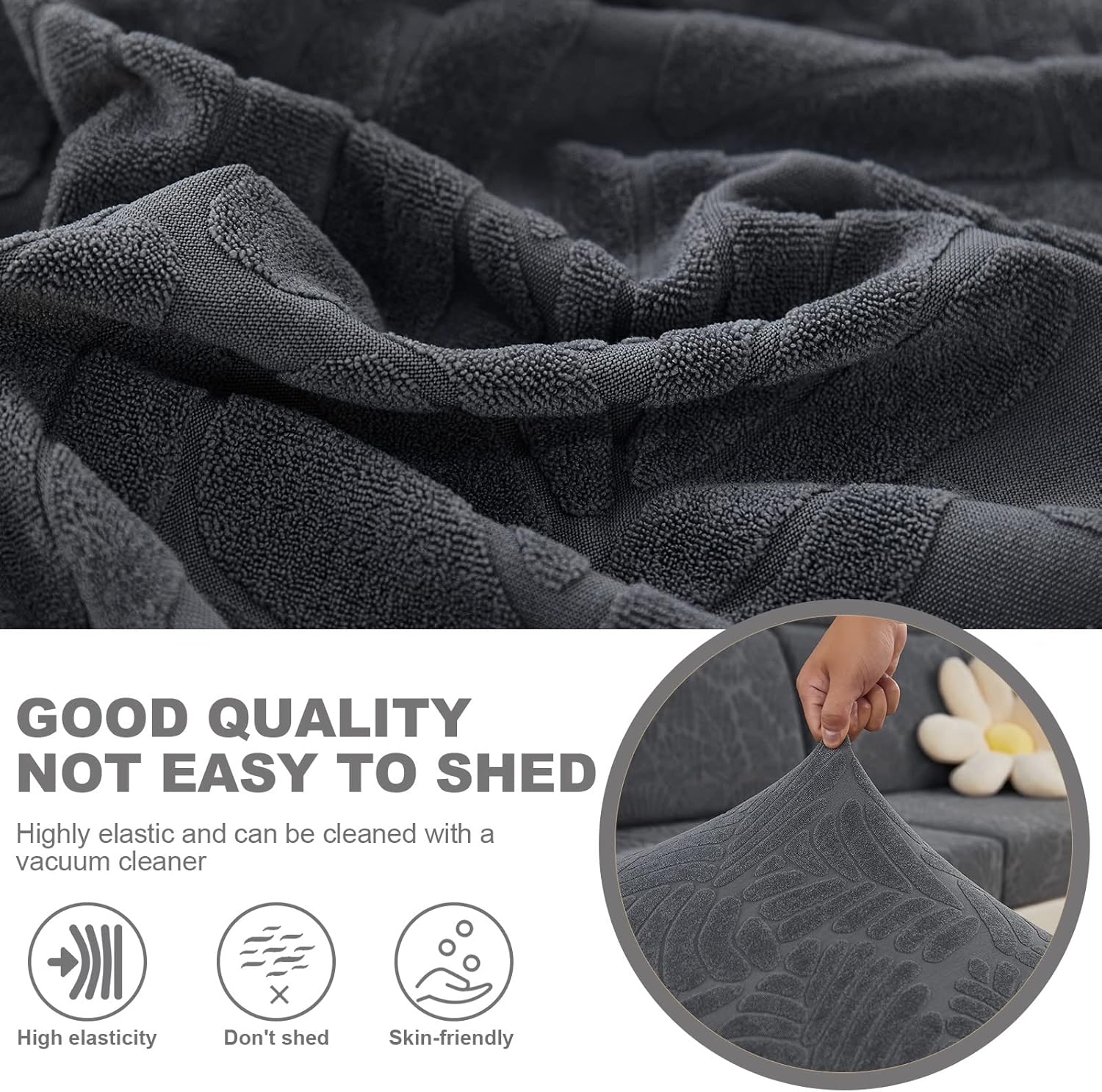 Beacon Pet Funda de sofá universal resistente al desgaste, fundas de sofá mágicas interiores, funda antideslizante en forma de L, funda de sofá