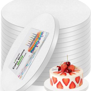 12 tablas de tambor para tartas redondas de 10 pulgadas, 12 pulgada de grosor para pasteles pesados y escalonados, base de cartón redonda para 12 tablas de tambor para tartas redondas de 10 pulgadas, 12 pulgada de grosor para pasteles pesados y escalonados, base de cartón redonda para