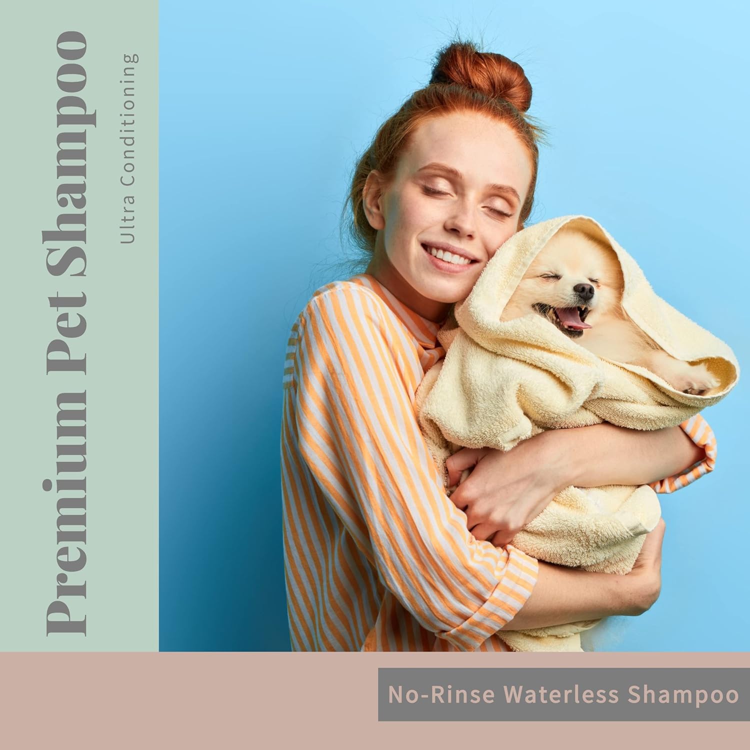 Begley’s Champú natural para mascotas sin agua sin enjuague, limpieza sin baño, desodorizante y eliminación de olores para un pelaje brillante y