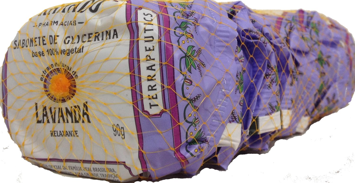 Linha Terrapeutics Granado – Sabonete em Barra Lavanda (6 x 3.17 oz) – (Granado Terrapeutics Collection – Red de jabón en barra de lavanda (6 x 3.2