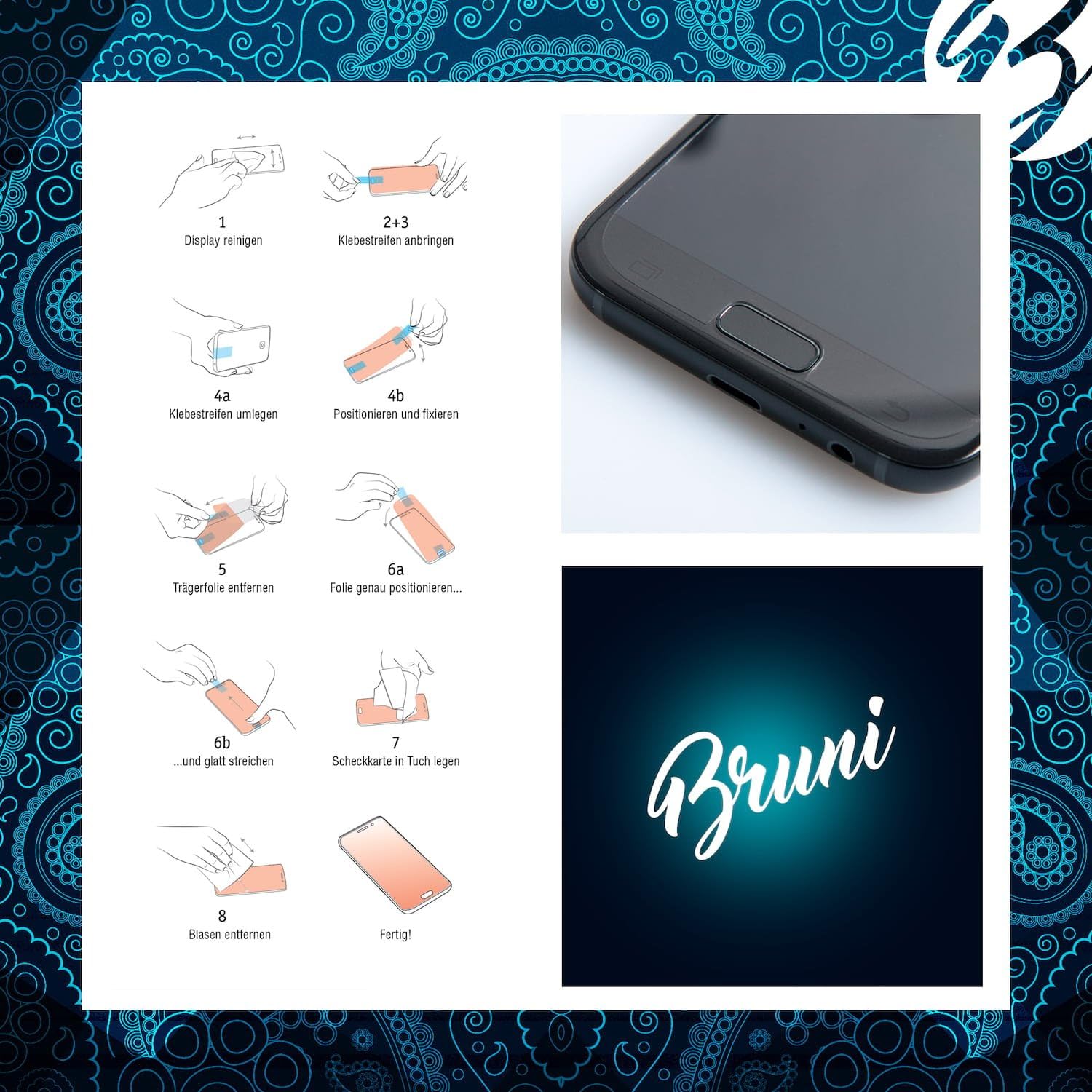 Bruni Protector de pantalla compatible con Garmin Approach R10, película protectora transparente (2X)