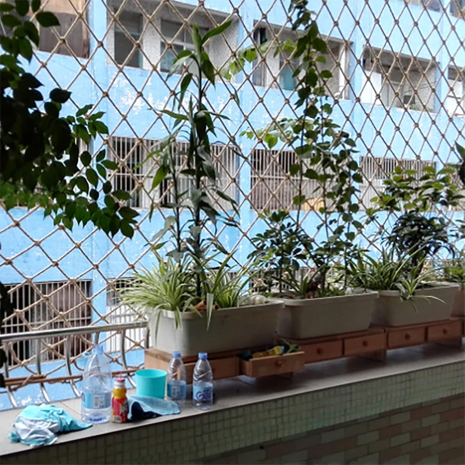 HAZEK Red decorativa de techo para jardín de infantes, Huanchuang, escalera de seguridad, para colgar ropa, rejilla de pared para fotos (tamaño