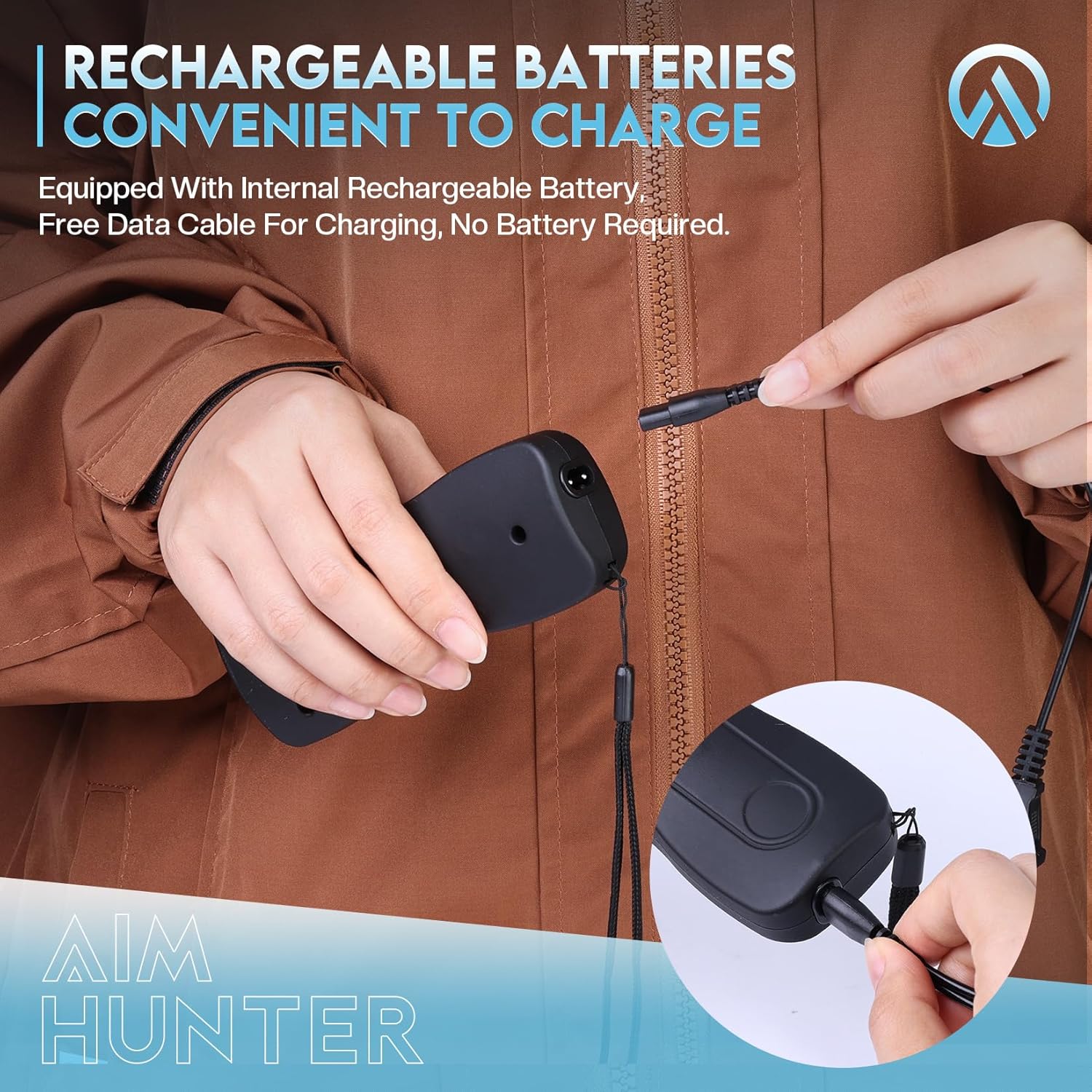 AIMHUNTER Pistola paralizante para protección de autodefensa, pistola aturdidora para protección de autodefensa, batería recargable con linterna