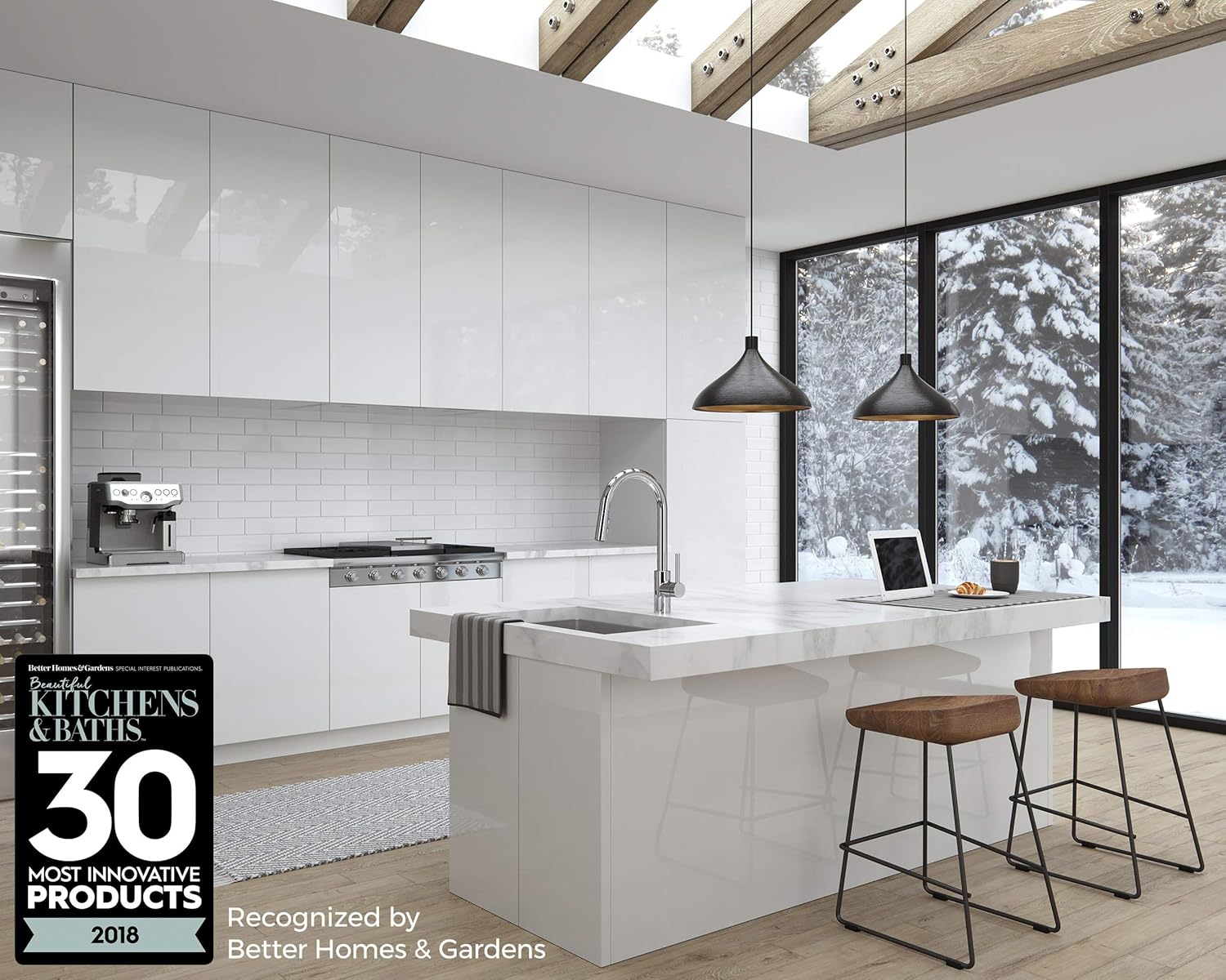 Pfister LG529ESAS Stellen React Touch-Free 1 – Grifo de cocina electrónico extraíble sin contacto con 1 manija, incluye placa decorativa con junta