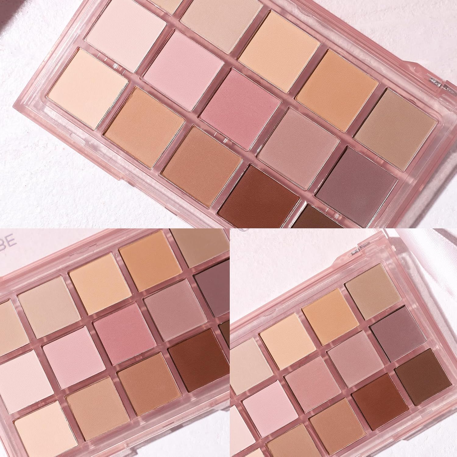 UCANBE Paleta de sombra de ojos mate neutra, paleta de maquillaje de ojos marrón topo nude, tono cálido natural, alta pigmentación, mezclable y