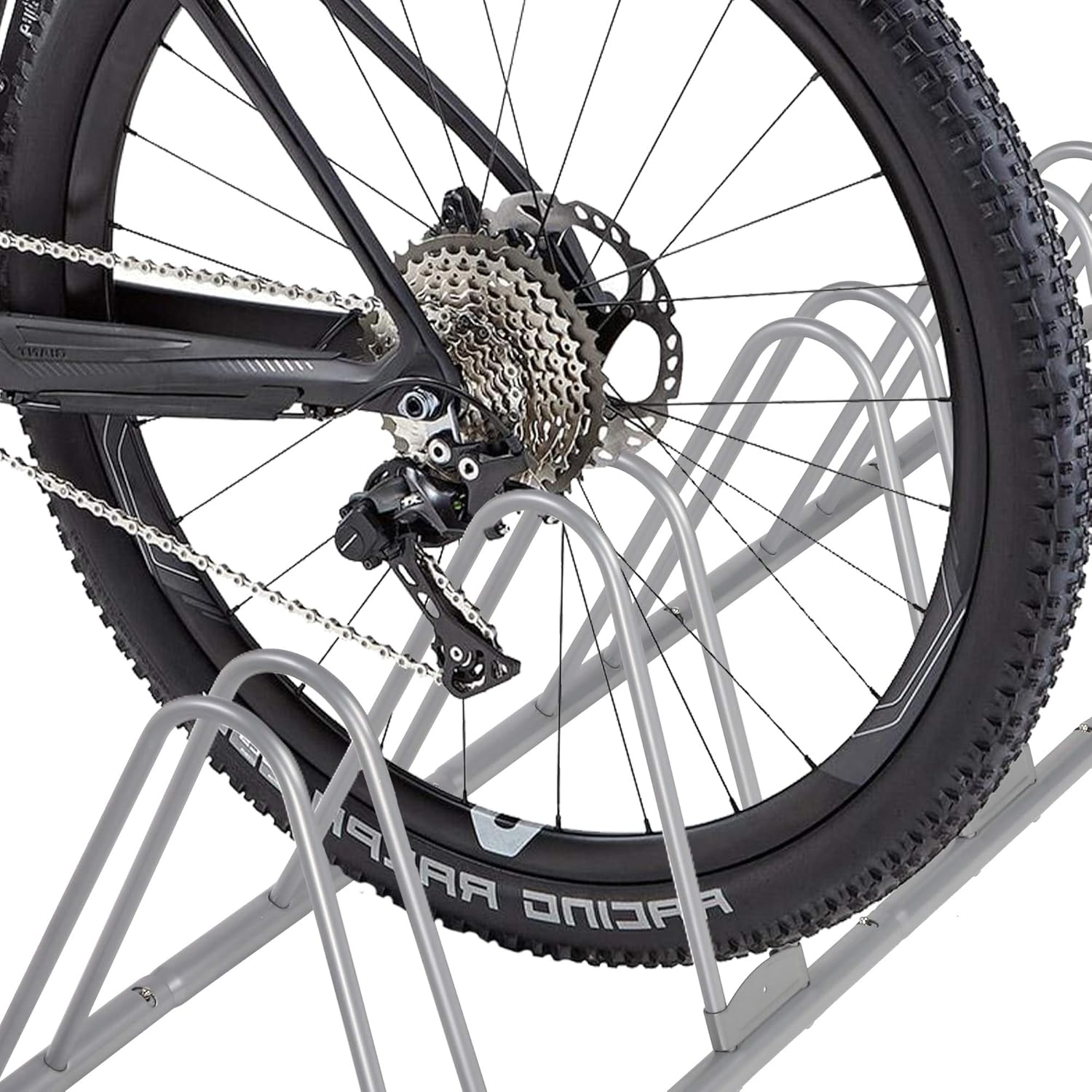 LUCKYERMORE Soporte para bicicleta de garaje para 5 bicicletas, soporte de estacionamiento extraíble para bicicleta de montaña, MTB para niños,