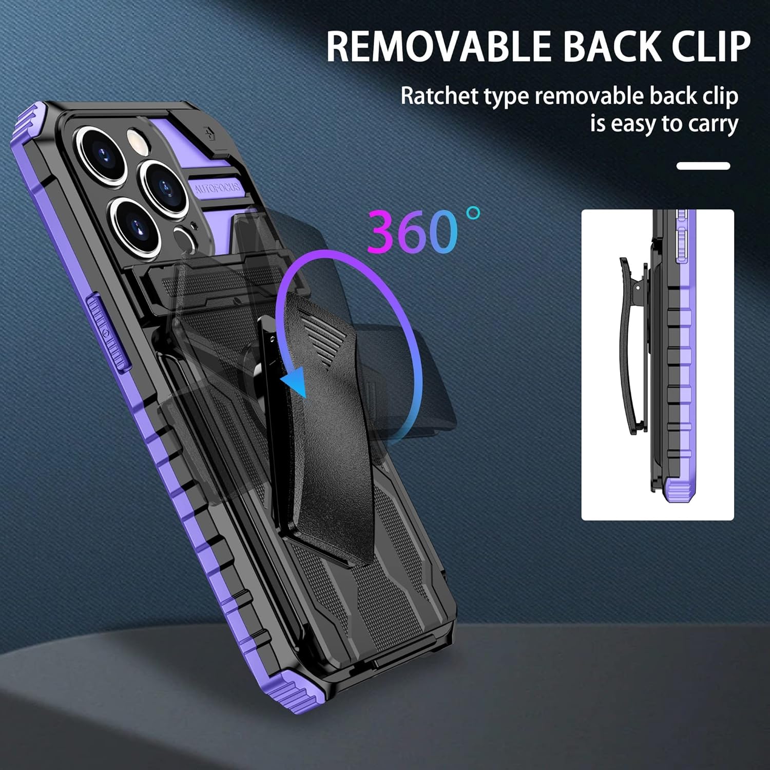 Funda para teléfono compatible con Xiaomi POCO X3X3 NFCX3 Pro con rotación de 360 para cinturón con clip, protección de grado militar, resistente a