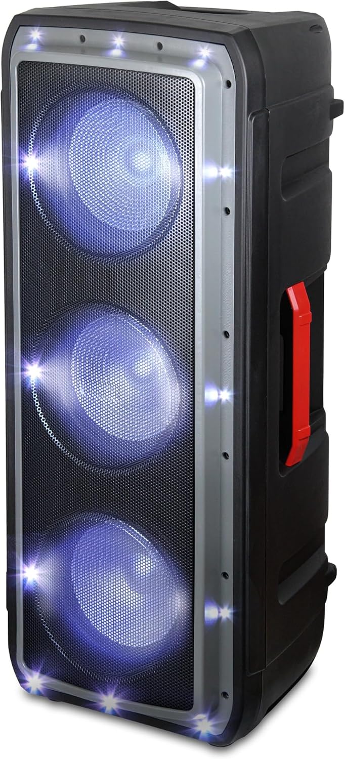 Dolphin SP-310RBT Triple 10″ recargable Fiesta altavoz, fuerte, bajo, portátil