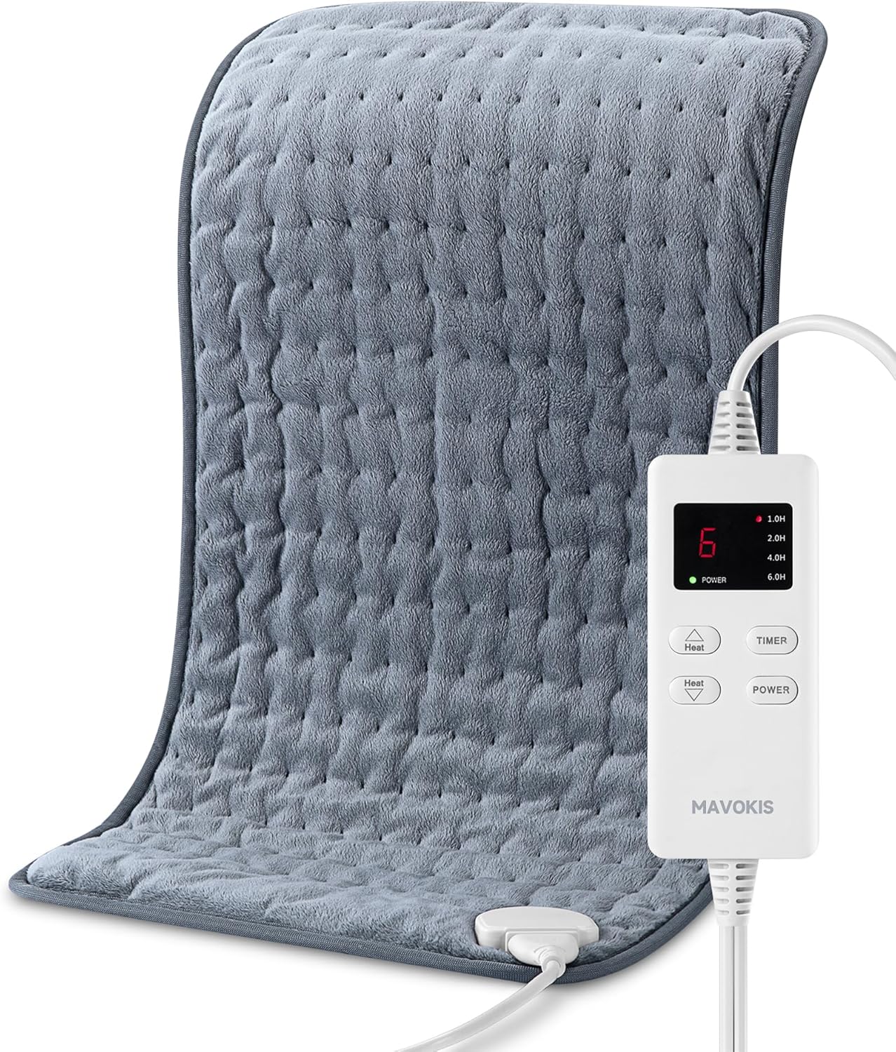 Almohadilla térmica para aliviar el dolor de espalda, almohadillas térmicas MAVOKIS para calambres con apagado automático grande, 6 ajustes de