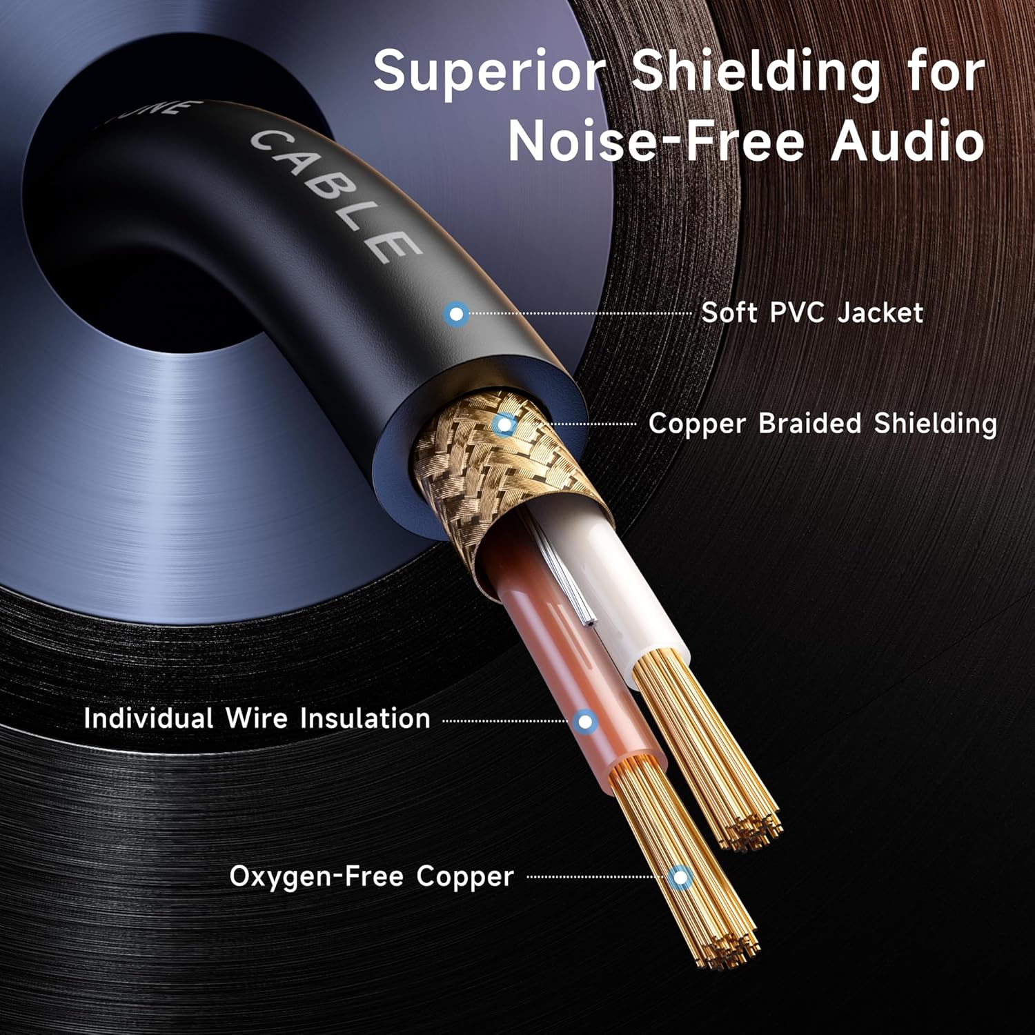 CABLE MATTERS (18 pulgadas) Cable desequilibrado de 3.5 mm a XLR (cable XLR a 3.5 mm) macho a hembra