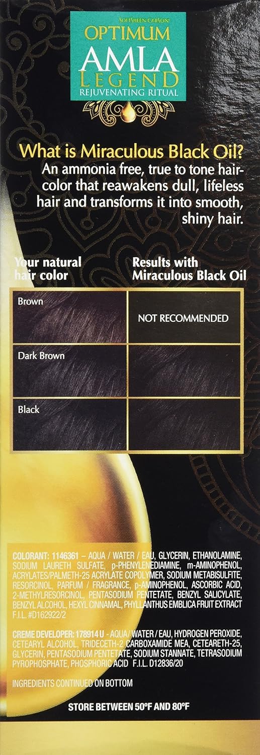 Optimum Care Amla Legend Miraculous Oil – Tinte para el cabello, color marrón oscuro natural