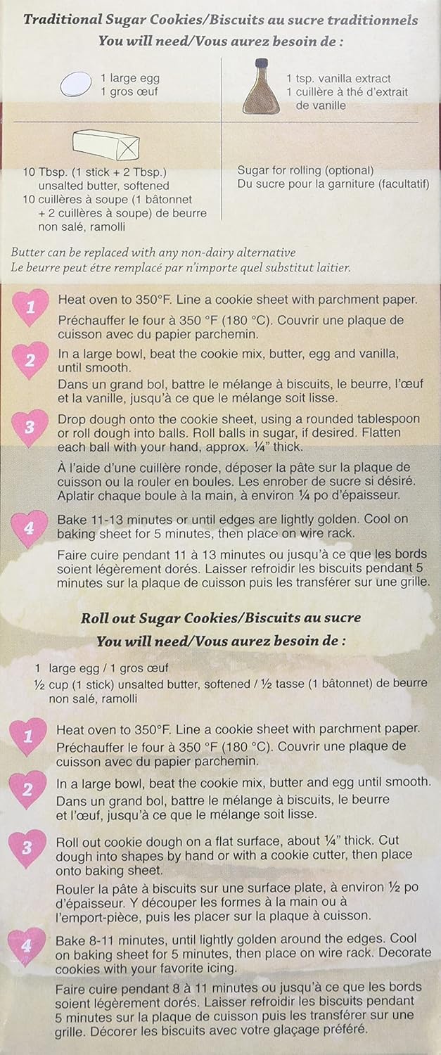 XO Baking Co. Mezcla de galletas de azúcar, mezcla de masa de galletas de azúcar sin OMG, galletas de cumpleaños y vacaciones (paquete de 6) (14.4