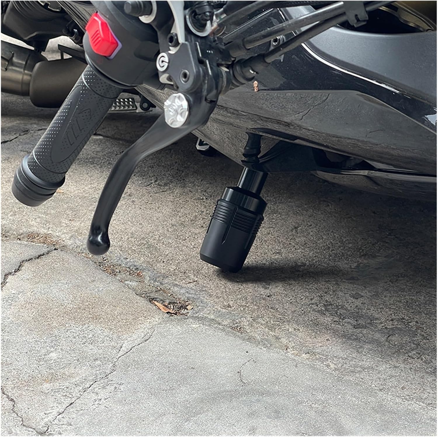 Exhaust Wrap Shield Motorcycle CNC Accessoires Falling Protection Exhaust Slider Crash Pad Slider for Suzuki Gixxer SF250 2022 2023 (Color  Titanium)