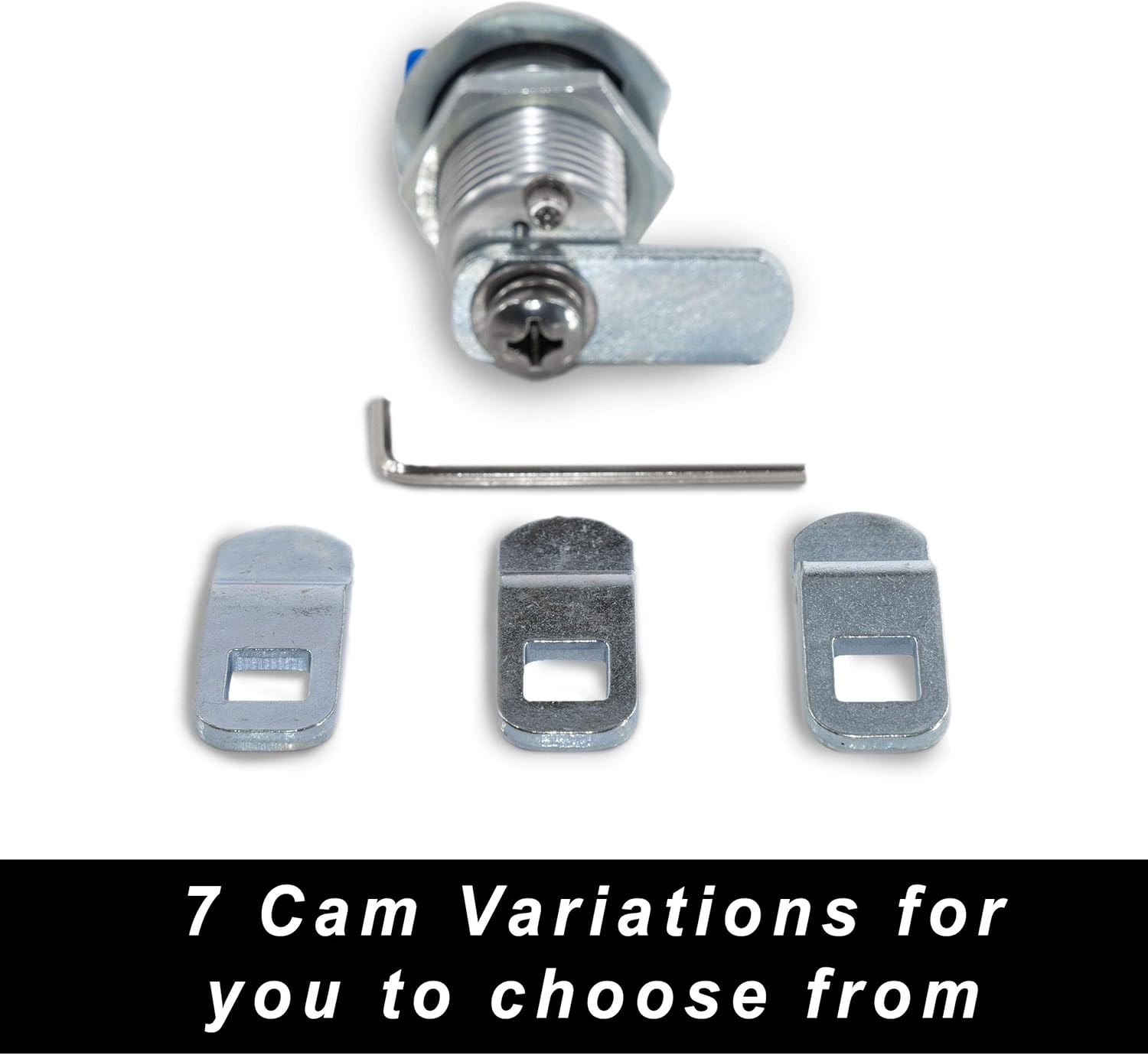PACLOCK  UCS-1150SRV Cam Lock  Cilindro de 6 pines  Una cerradura con llave a un número U-Pick! con 2 llaves  Retención de llave  Aluminio anodizado