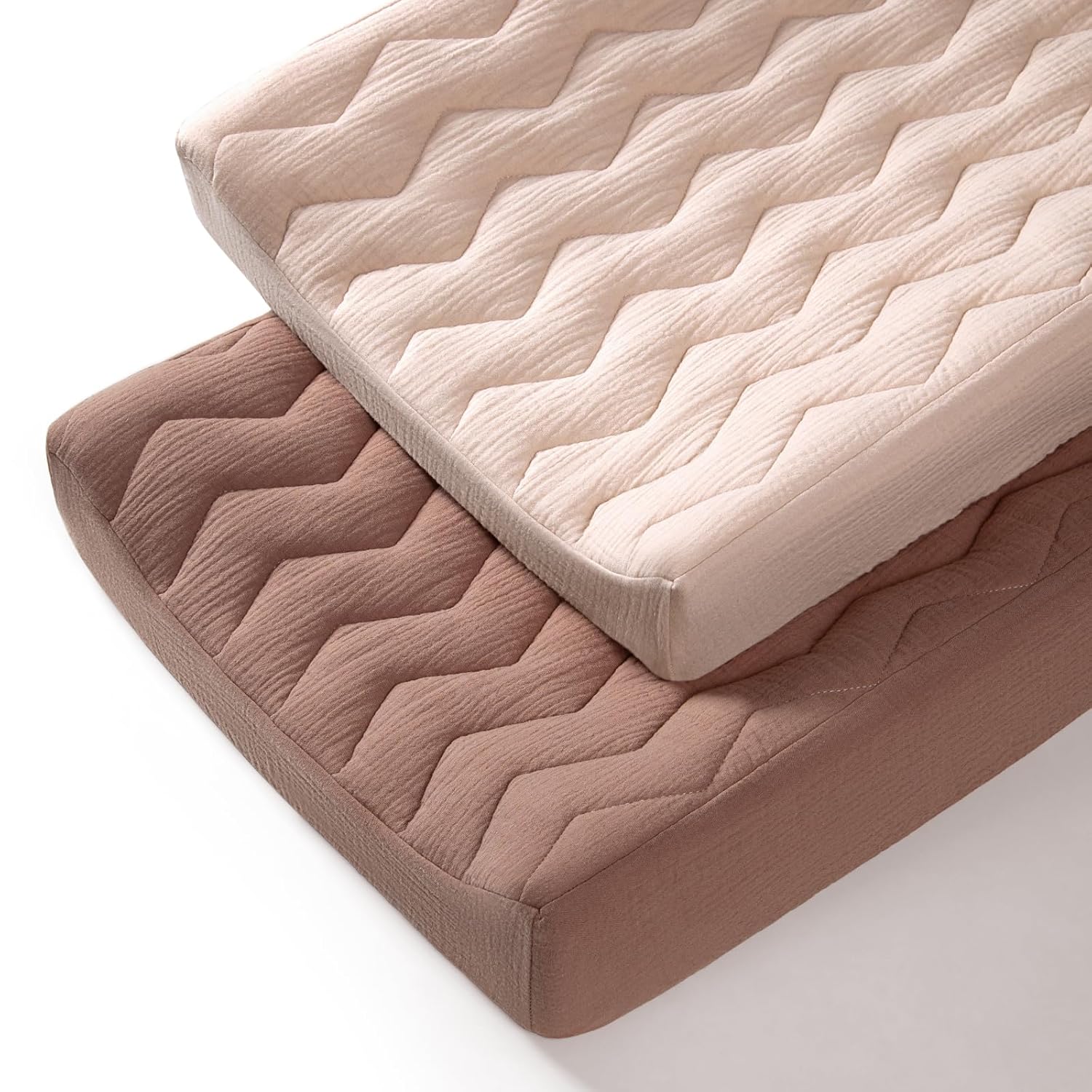 Funda de muselina para cambiador Funda acolchada de algodón para cambiador de bebé, sábanas suaves para niños y niñas