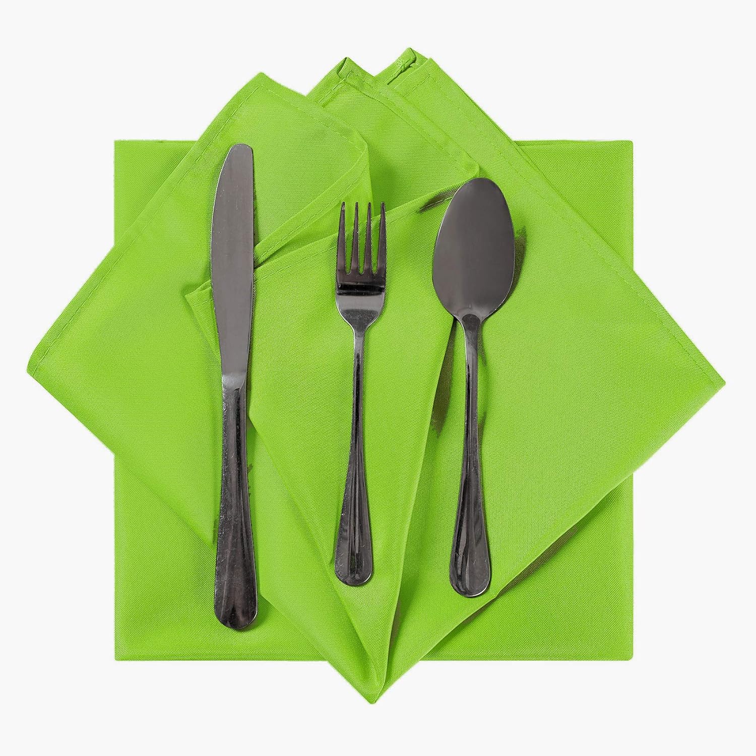 Cupuamon Servilletas de tela de 20 x 20 pulgadas, lavables de poliéster, servilletas de mesa suaves para bodas, fiestas, cenas, banquetes (verde