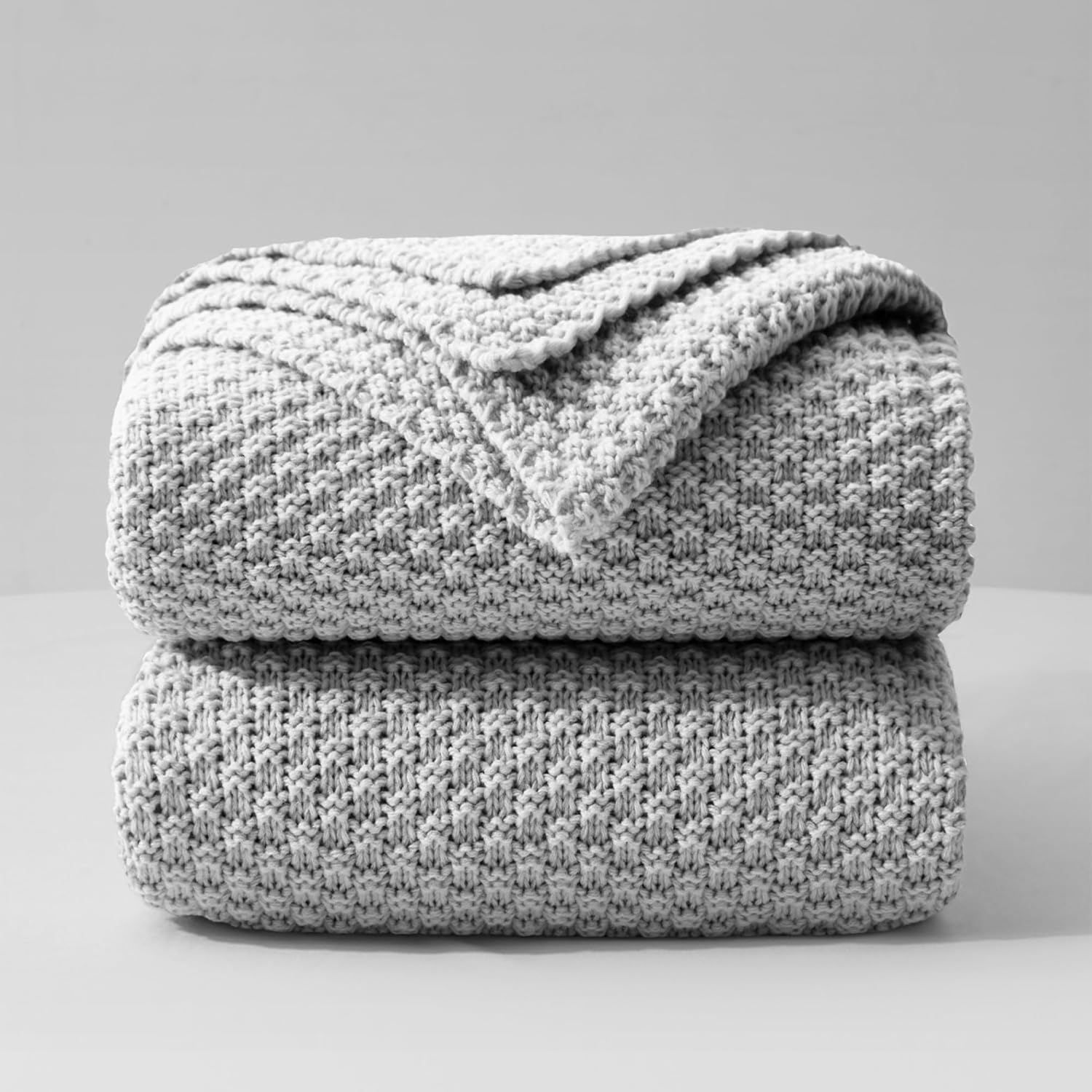 Peace nest Manta de punto grueso para cama, manta de punto trenzado suave para sofá, silla, acogedora manta ligera para exteriores, manta cómoda de