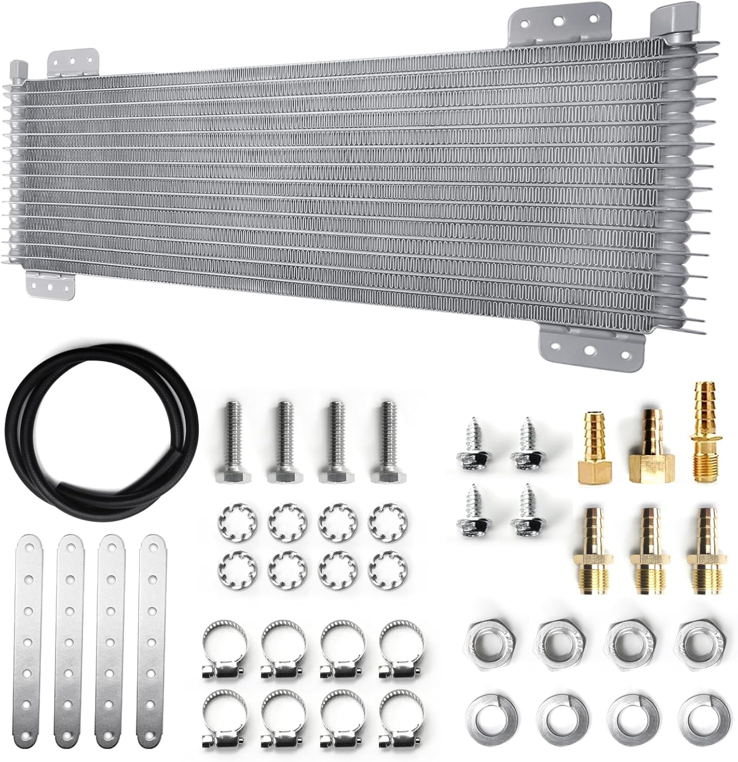 Kit de enfriador de aceite de transmisión de 40 k compatible con enfriador Trans de baja presión máxima de 40,000 GVW con hardware de montaje,