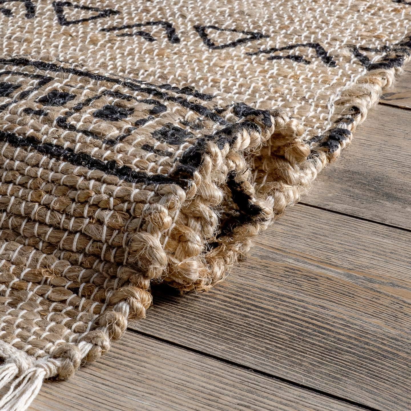 nuLOOM Ellis – Alfombra tribal para fiesta, 5 x 8, color natural