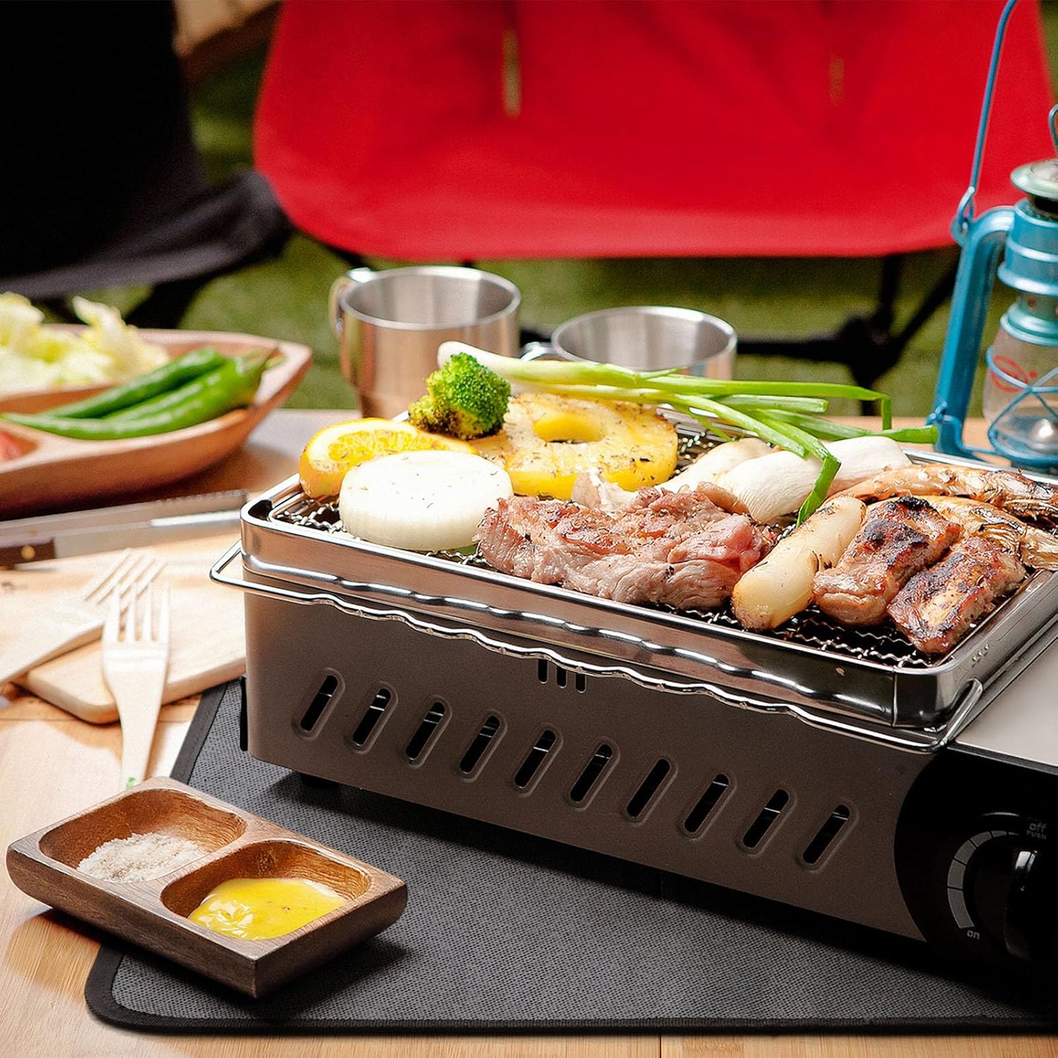 FLASLD Fireproof & Waterproof Under Blackstone Griddle BBQ Mat, Protect Your Prep Table and Outdoor Grill Table – Heat Resistant Grill Table Mat