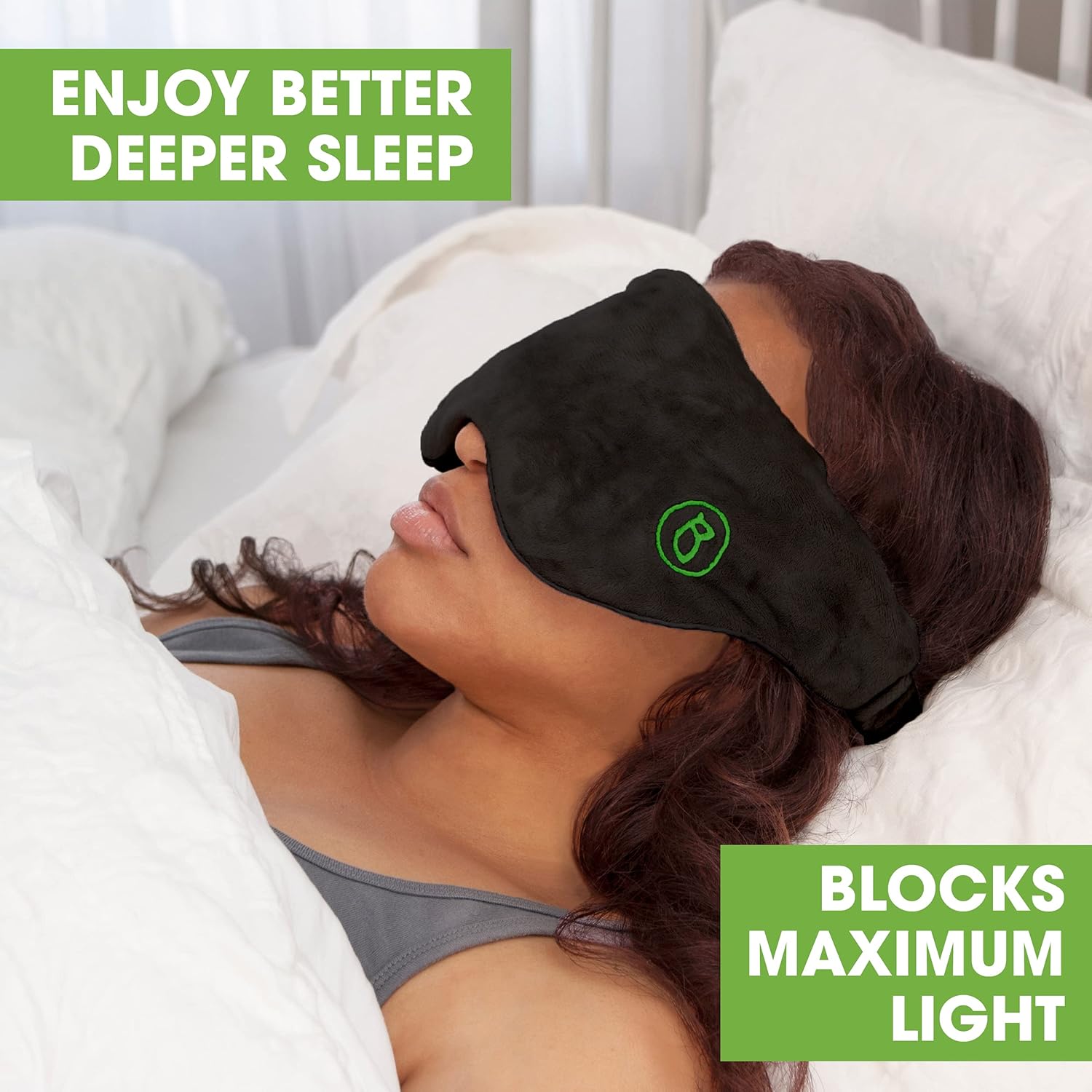 BARMY Weighted Sleep Mask for Women and Men (0.8lb13oz) Weighted Eye Mask for Sleeping, Eye Cover Blocks Light Helps Relaxation and Night Sleep,