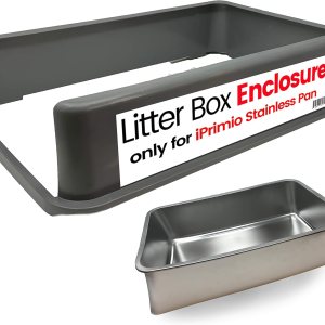 iPrimio Caja de arena XL para gatos Acero inoxidable grande para cajas, la sartén grande para gatos grandes no está incluida patente pendiente iPrimio Caja de arena XL para gatos Acero inoxidable grande para cajas, la sartén grande para gatos grandes no está incluida patente pendiente