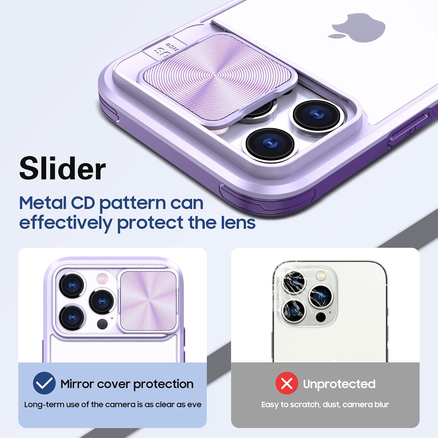 Asuwish Funda de teléfono para iPhone 15 Pro Max CFMJ US Morado