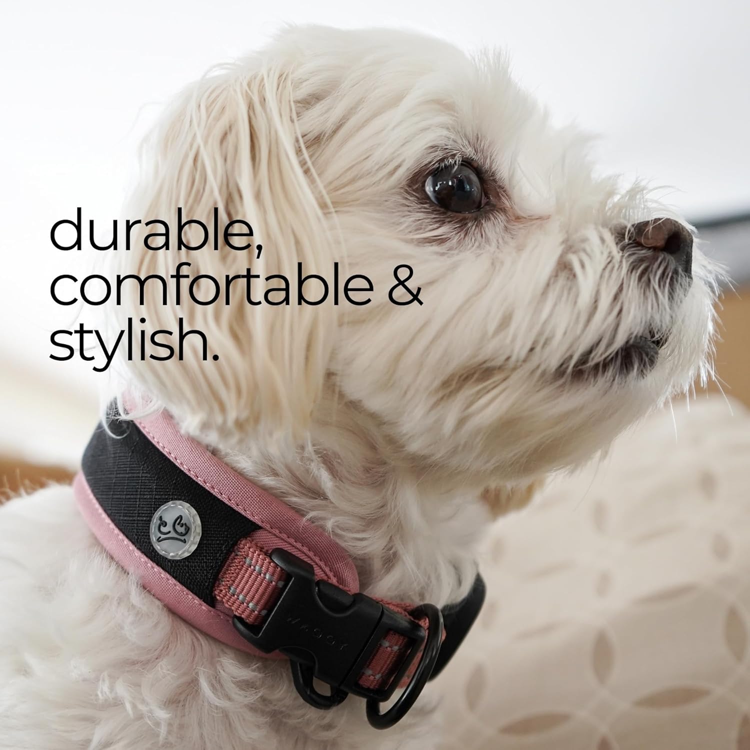 Collar de perro de alta calidad, soporte para Airtag de Apple, ajustable, resistente, reflectante 3M, sin rozaduras, malla de aire ultra suave,