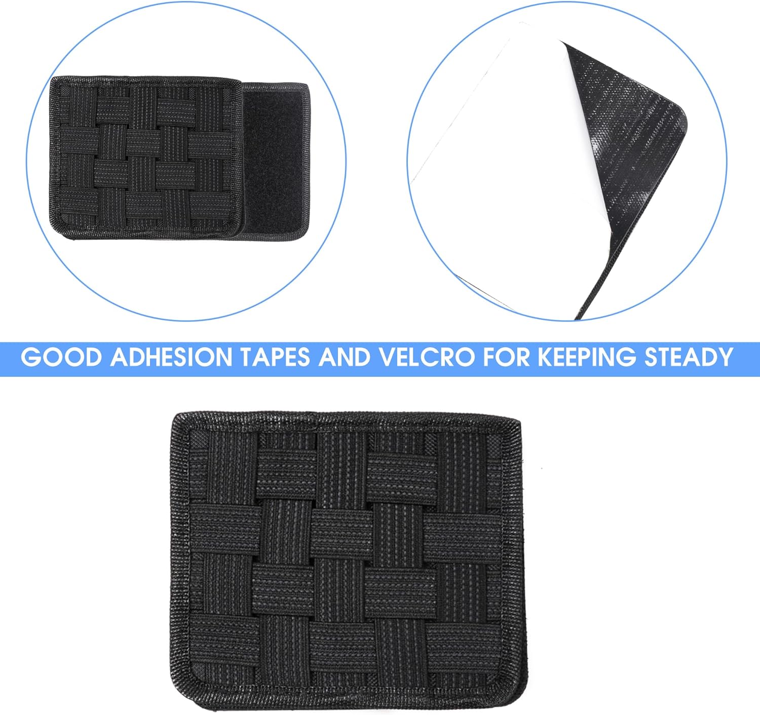 Organizador de consola central MOLLE Panel para Jeep JL, organizador de velcro, reposabrazos de correas tácticas, bolsa de almacenamiento para Jeep