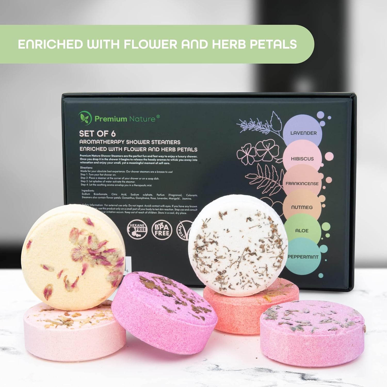 Vaporizadores de ducha de aromaterapia, paquete de 6 vaporizadores de ducha para mujeres, regalos de bombas de ducha, aromaterapia, regalos