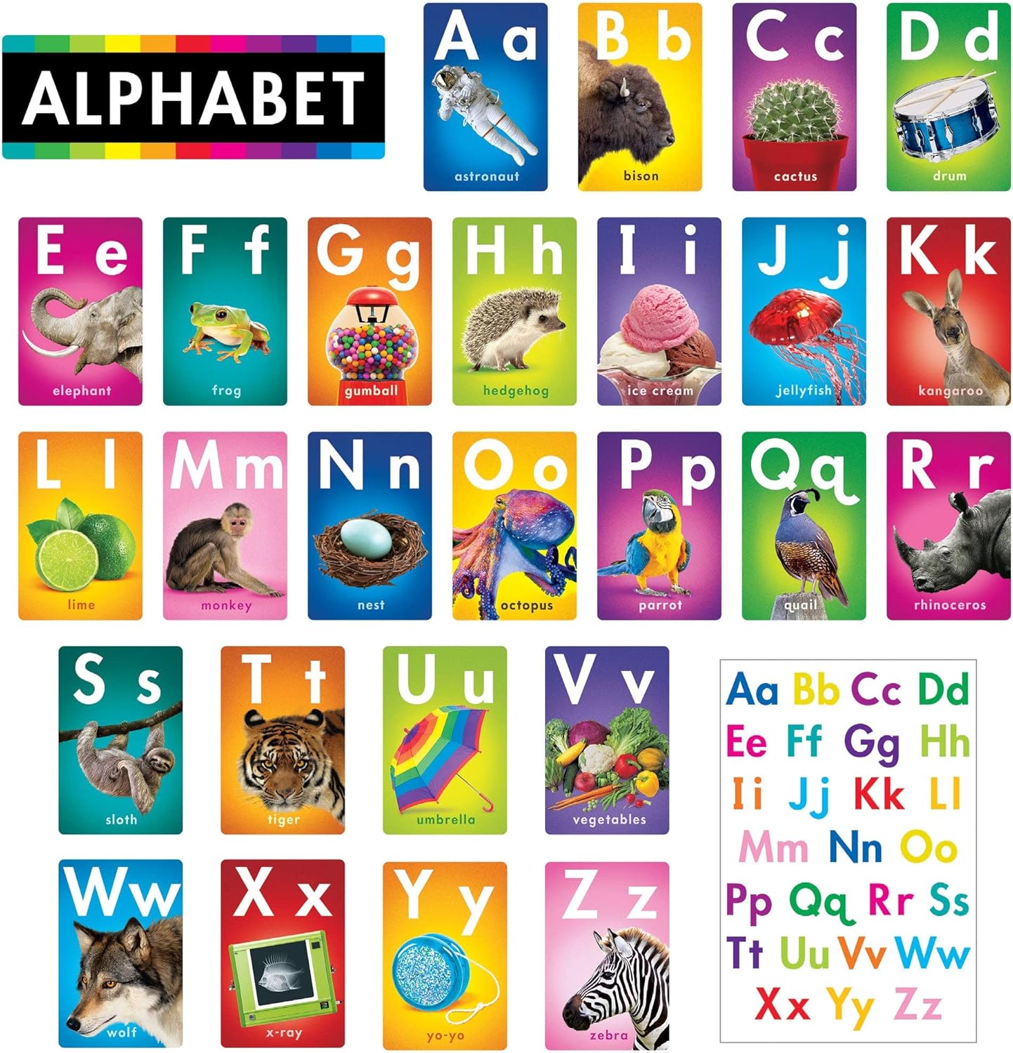 ABC Photo Fun Learning Set, by TREND Enterprises, Juego de aprendizaje de borrado en seco, edades 4-8