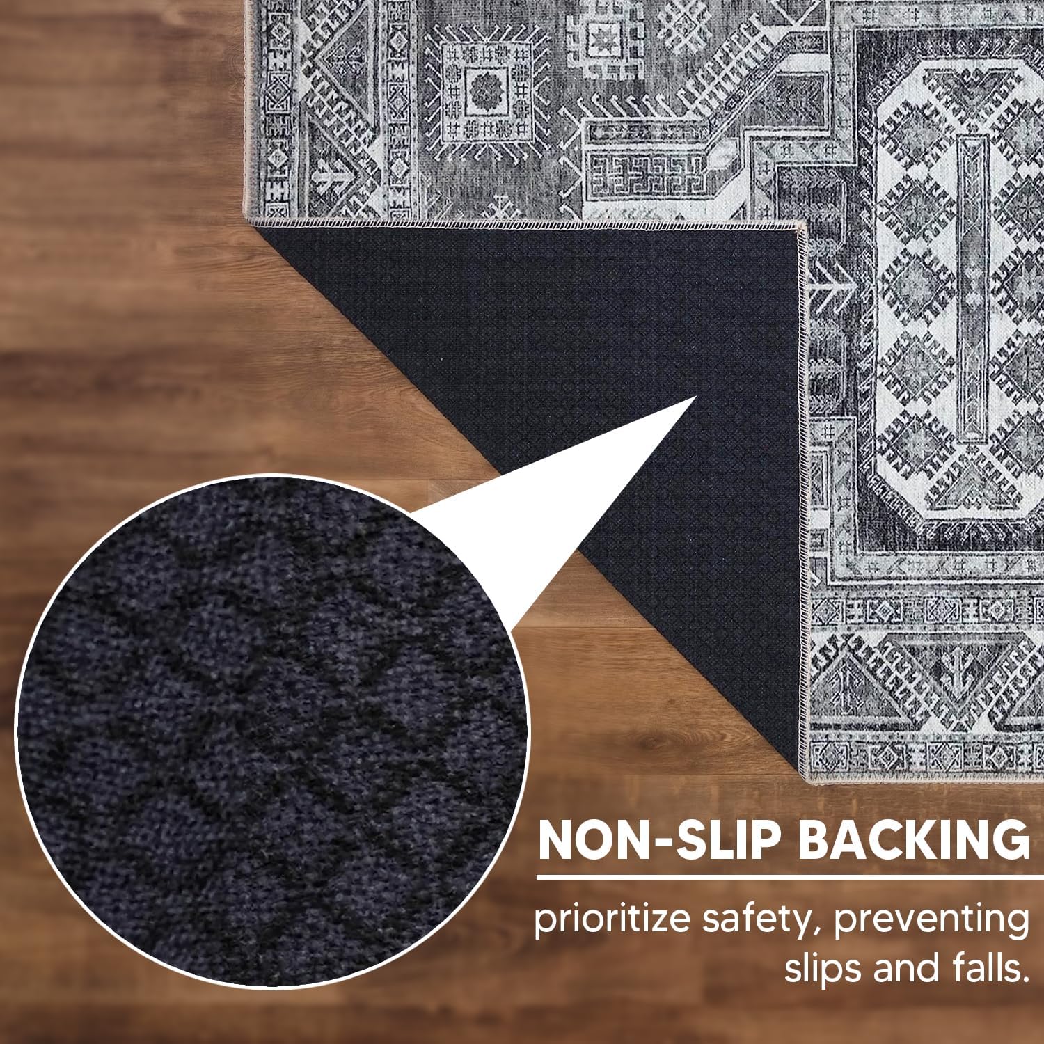 Keen Home Design Alfombras lavables a máquina con parte trasera antideslizante, ideal para pasillo, sala de estar, dormitorio, cocina y lavandería,