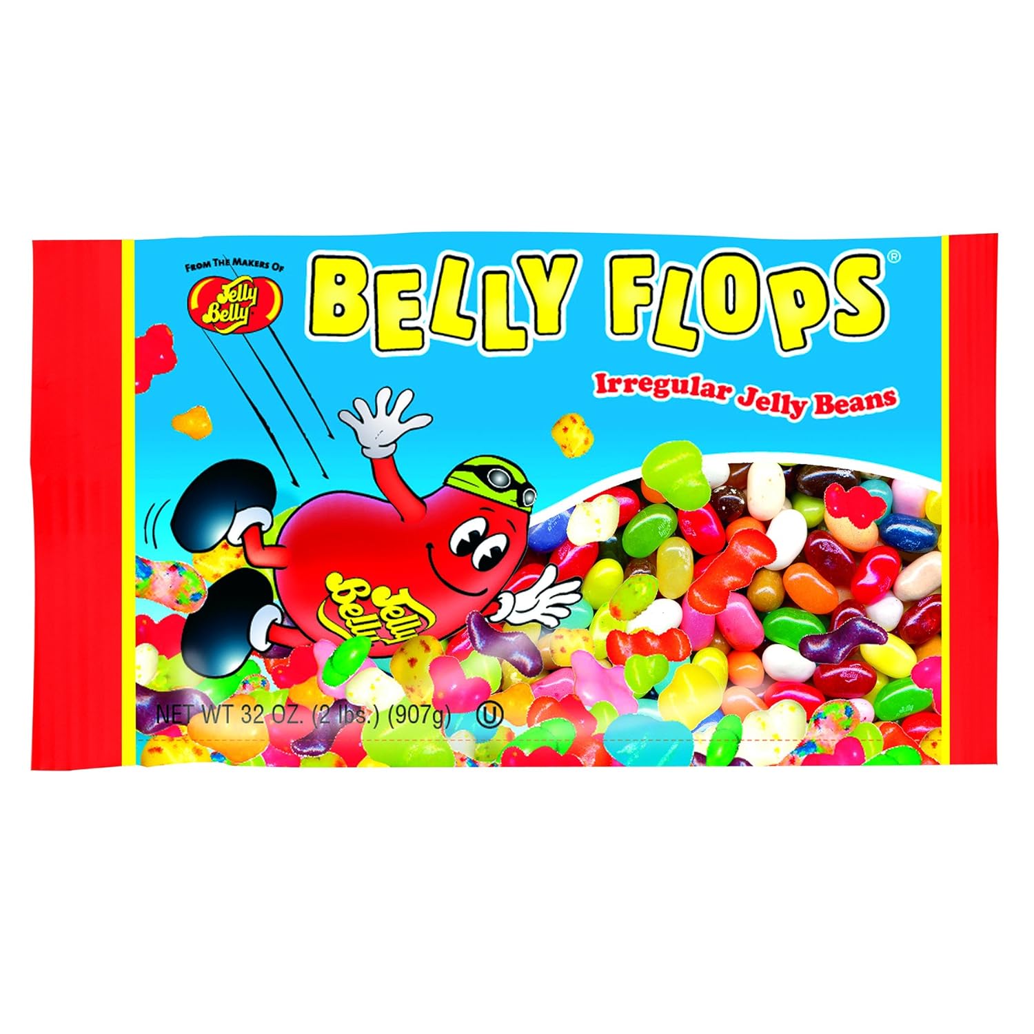 Jelly Belly Belly Flops – Gomitas irregulares, sabores surtidos, 2 libras