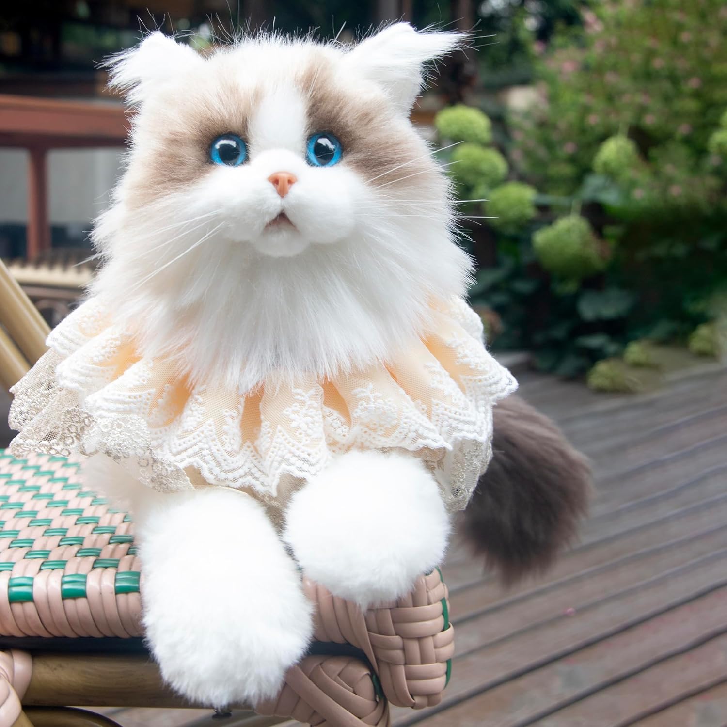 Chongker Peluche de gato  Animal de peluche realista para niños, regalo para niños y amantes de los gatos (Ragdoll Cat)