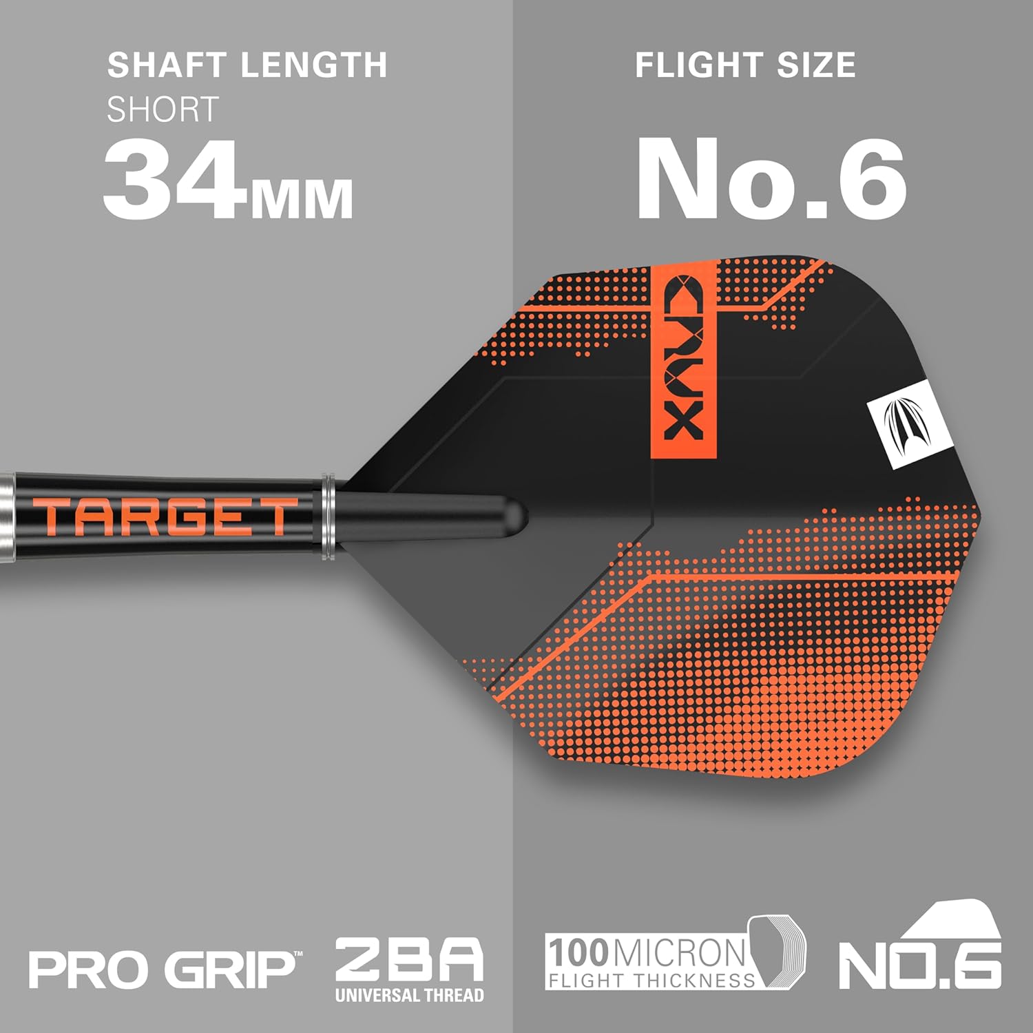 Target Darts Crux 11 – Juego de dardos de punta suave (90 % tungsteno)