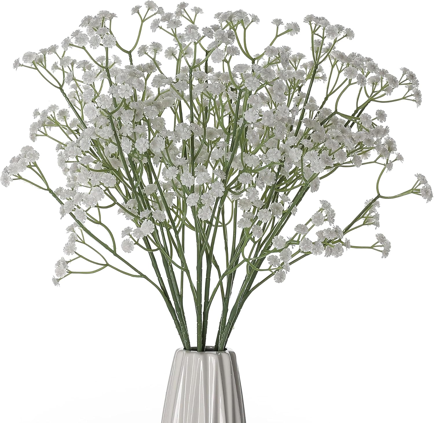 XIUER 10 piezas de aliento de bebégypsophila plantas artificiales de seda falsas decoración de fiesta de boda flores de tacto real DIY hogar jardín
