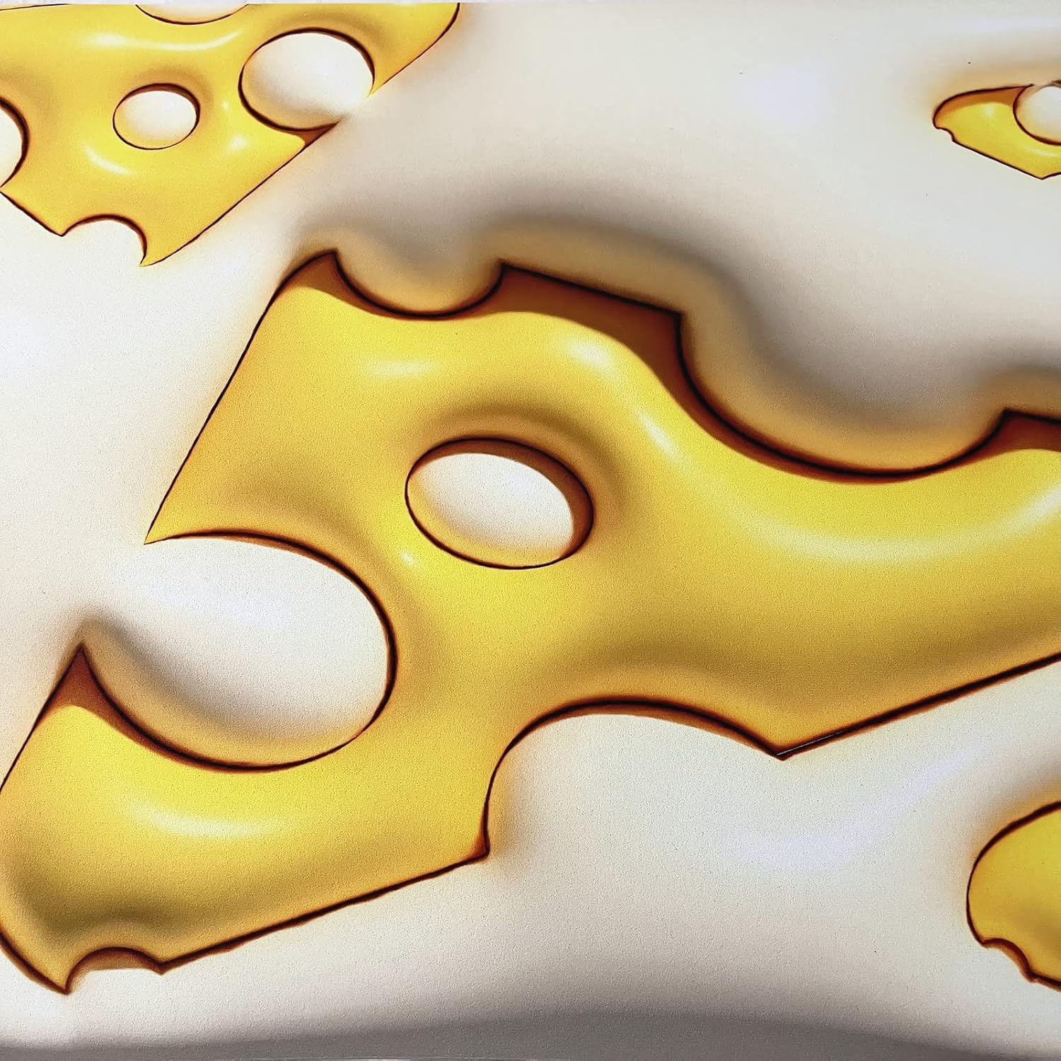 UKELER Alfombra de baño con bonito diseño de queso, alfombra de cocina 3D visual, antideslizante, absorbente, alfombra de baño para decoración de