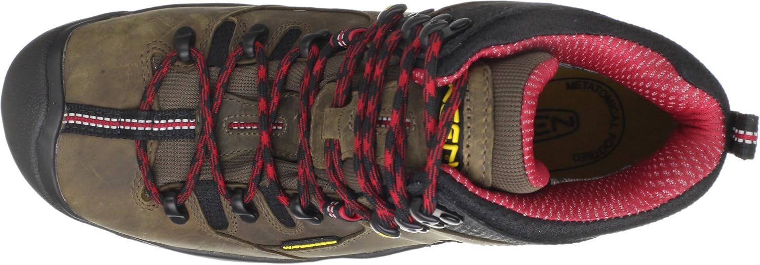 KEEN Utility Botas de trabajo Pittsburgh de cuero impermeables con punta de acero para hombre de 6 pulgadas