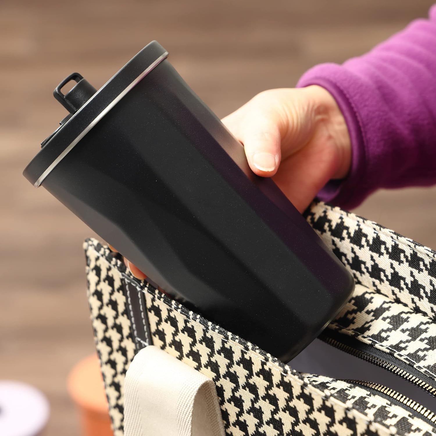 Youwoo – Vaso aislado al vacío de 20 onzas con popote de metal, taza aislada al vacío de doble pared, taza de café para bebidas calientes y frías,