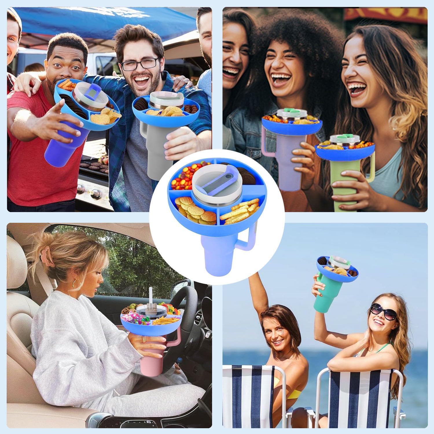 Atifer Tazón de aperitivos para taza Stanley, accesorios para bandeja de aperitivos Stanley, accesorios reutilizables para bandeja de aperitivos