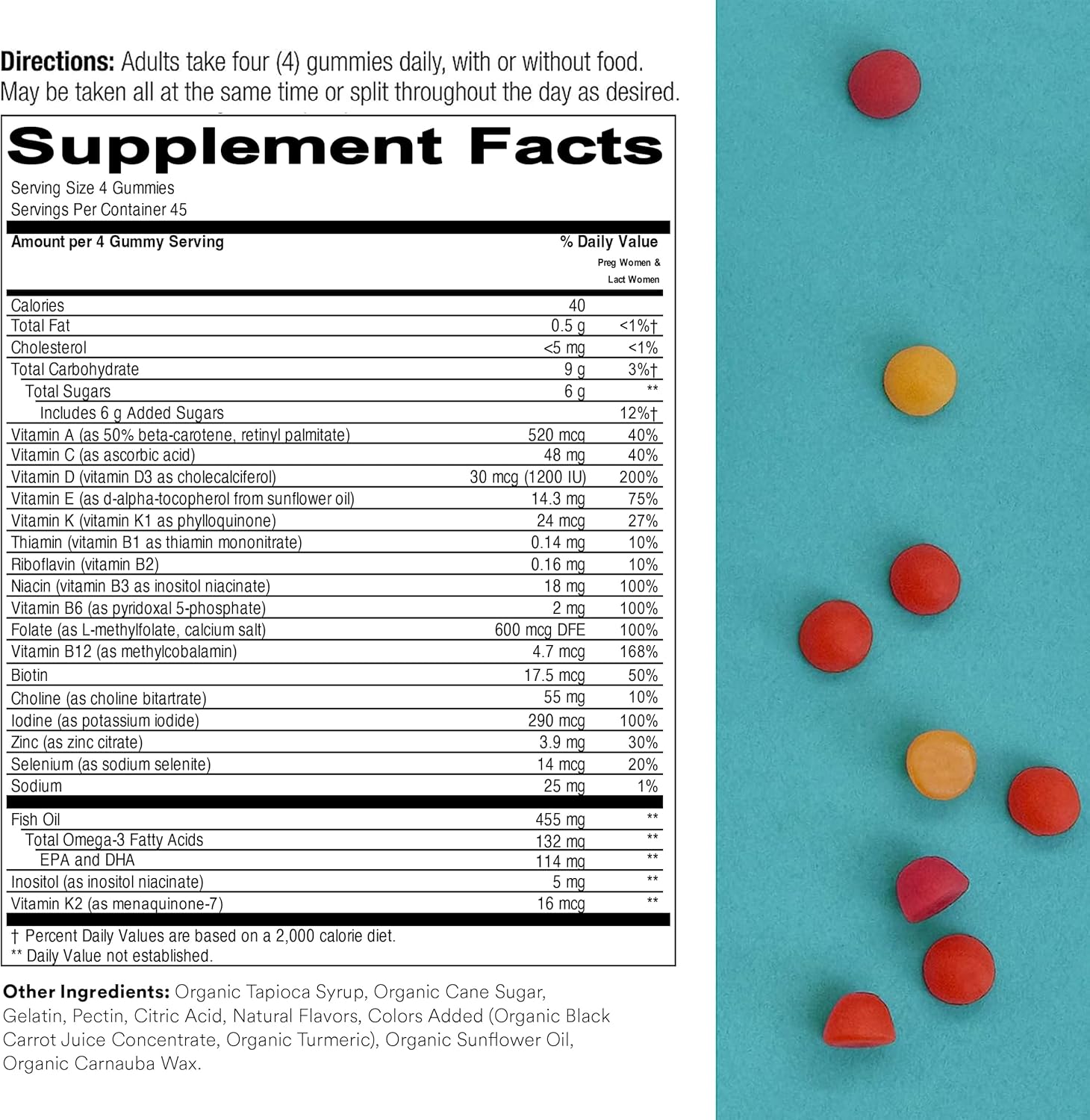 SmartyPants Paquete de gomitas multivitamínicas prenatales y para niños pequeños aceite de pescado Omega 3 (EPADHA), biotina, metilfolato, vitamina
