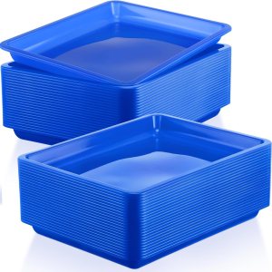24 bandejas de plástico para actividades artísticas y bandejas de manualidades de 11 x 8.66 x 0.98 pulgadas, bandeja organizadora de servicios, 24 bandejas de plástico para actividades artísticas y bandejas de manualidades de 11 x 8.66 x 0.98 pulgadas, bandeja organizadora de servicios,