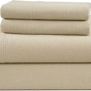 Lane Linen Juego de sábanas de franela de 100 % algodón de lujo de 4 piezas, tamaño matrimonial, ligero, cepillado para mayor suavidad, cálido, Lane Linen Juego de sábanas de franela de 100 % algodón de lujo de 4 piezas, tamaño matrimonial, ligero, cepillado para mayor suavidad, cálido,