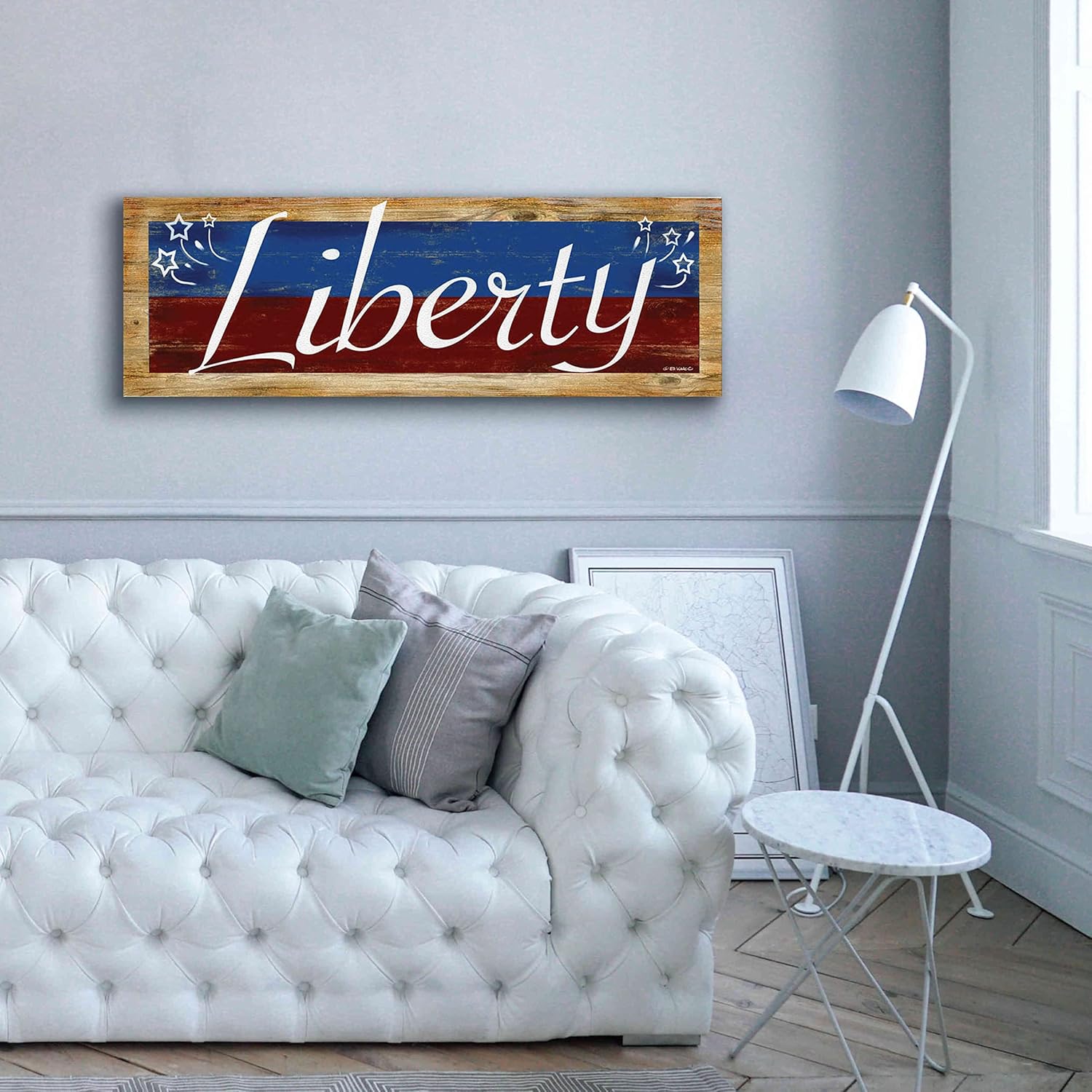 Epic Graffiti ‘Liberty’ by Ed Wargo, Giclee Canvas Wall Art, 60″x20″