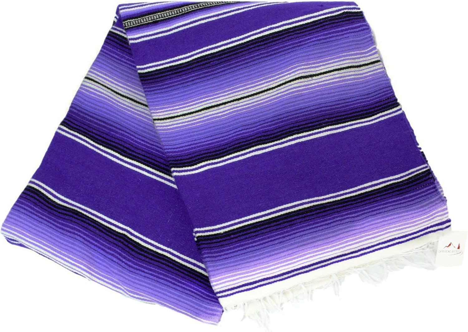 Auténtica manta mexicana de sarape  Manta saltillo mexicana ligera multicolor hecha a mano  Falsa de estilo mexicano clásico, patrón de rayas,
