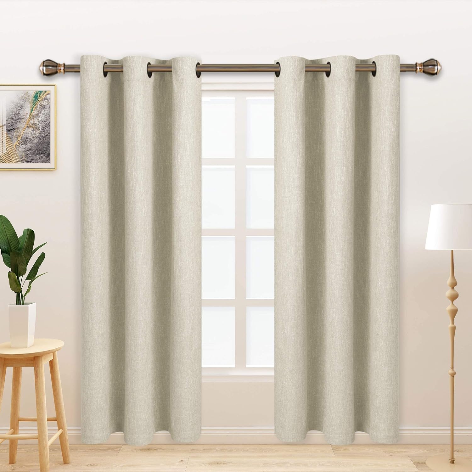 LORDTEX – Cortinas opacas con textura de lino y arpillera
