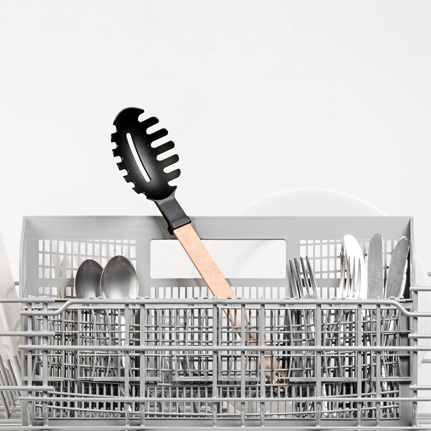 Epicurean Utensilios de cocina serie Gourmet Surfaces, Servidor de pasta, natural+negro