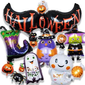 14 globos de aluminio de Halloween para decoración de fiesta de Halloween Mylar 14 globos de aluminio de Halloween para decoración de fiesta de Halloween Mylar