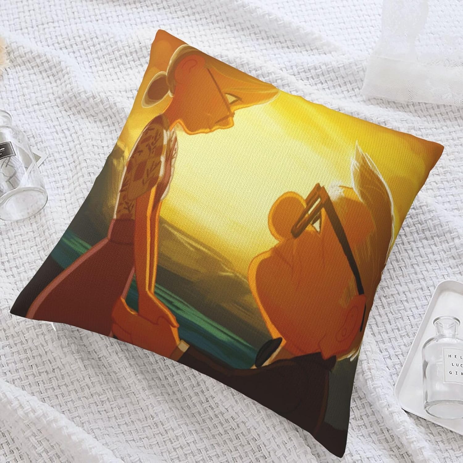 Fevayeer Carl and Ellie Love – Fundas de almohada decorativas para aniversario, San Valentín, cumpleaños, ideas de regalo, funda de almohada para el